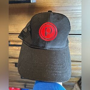 Black Mesh hat with Red Pure Barre Logo